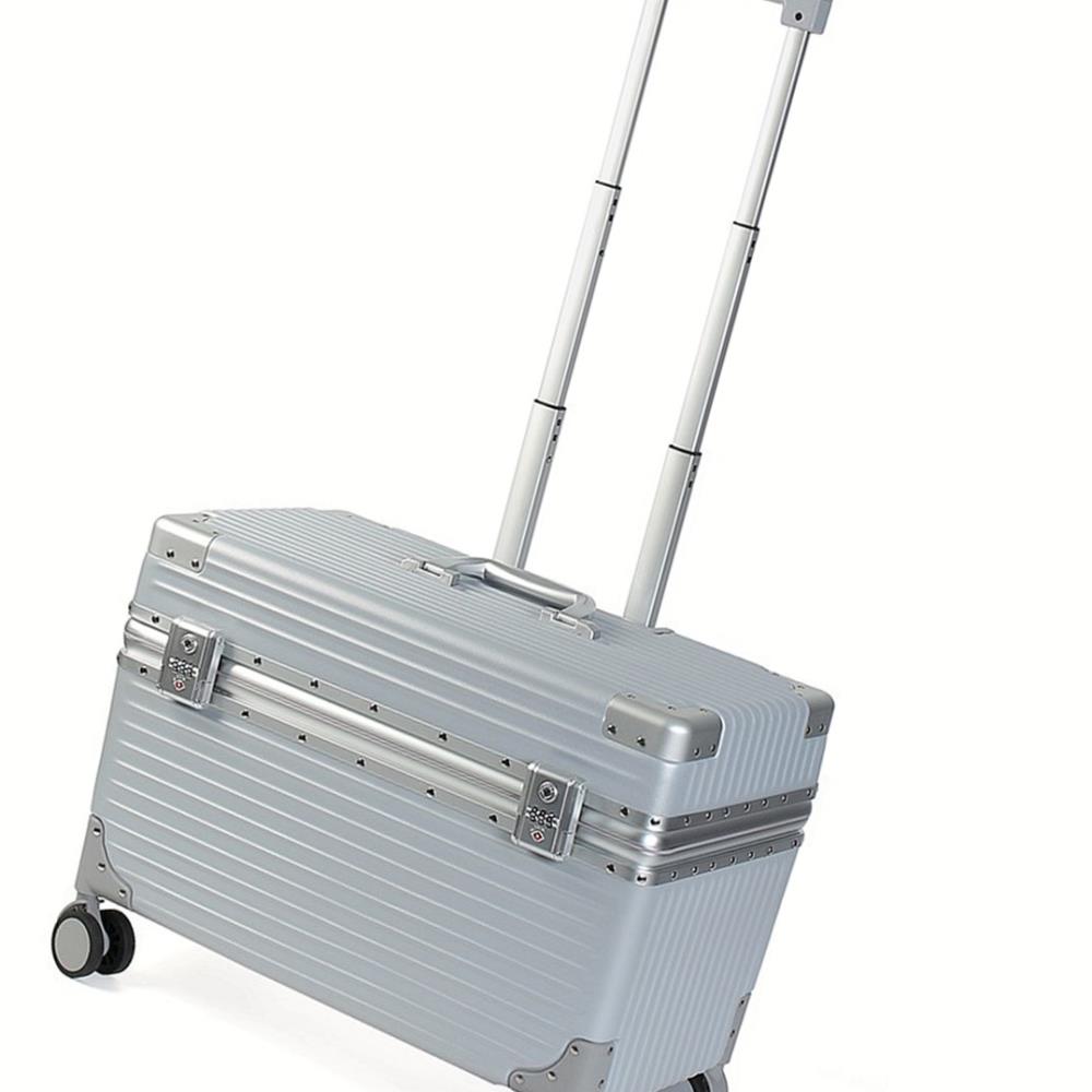 Oce TSA 키 공항 가방 가로 캐리어 20형 실버 기내 반입 트렁크 트래블 백 미니 트랩백
