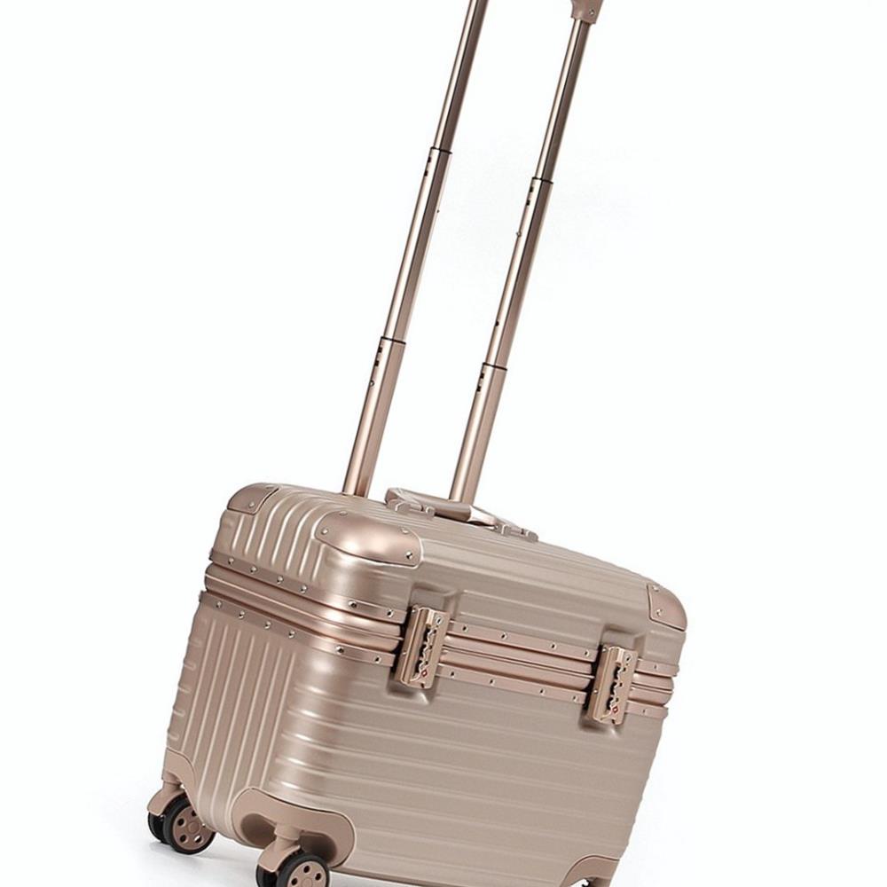 Oce 3단 TSA 키 공항 가방 가로 캐리어 16형 샴페인골드 traveling bag 튼튼한 끄는 바퀴 가방 미니 트랩백