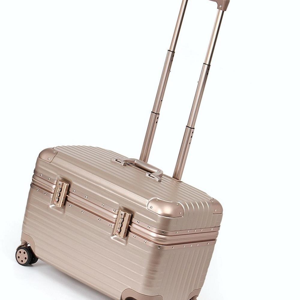 Oce 3단 TSA 키 공항 가방 가로 캐리어 20형 샴페인골드 상자 케리어 락 프레임 캐리어 미니 트랩백
