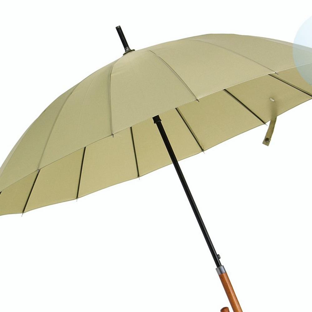 Oce 우드 손잡이 자동 큰 우산 카키 SUNSHADE 가벼운 단우산 방수 방풍  자동우산
