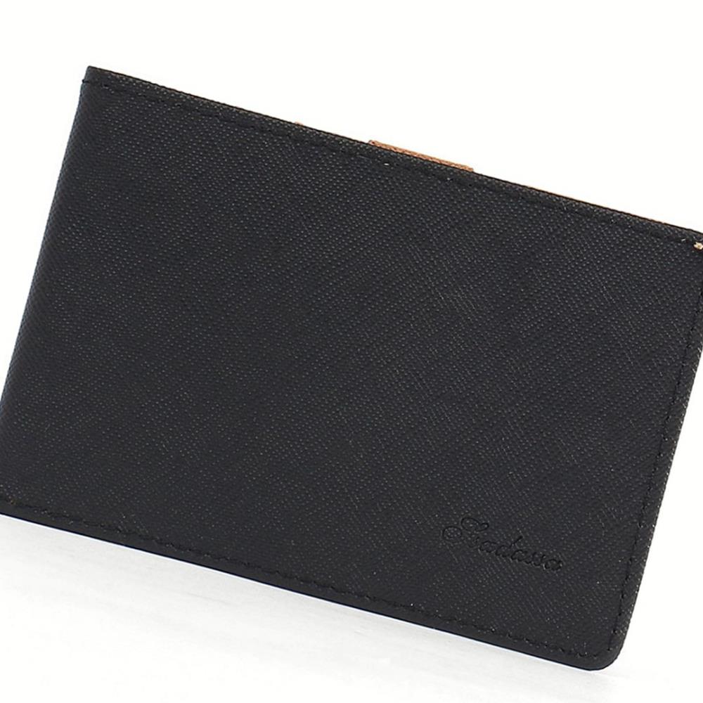 Oce 레더 얇은 카드 포켓 지폐 지갑 브라운 출입증신분증 포켓 소형 명함 purse 레트로 머니클립