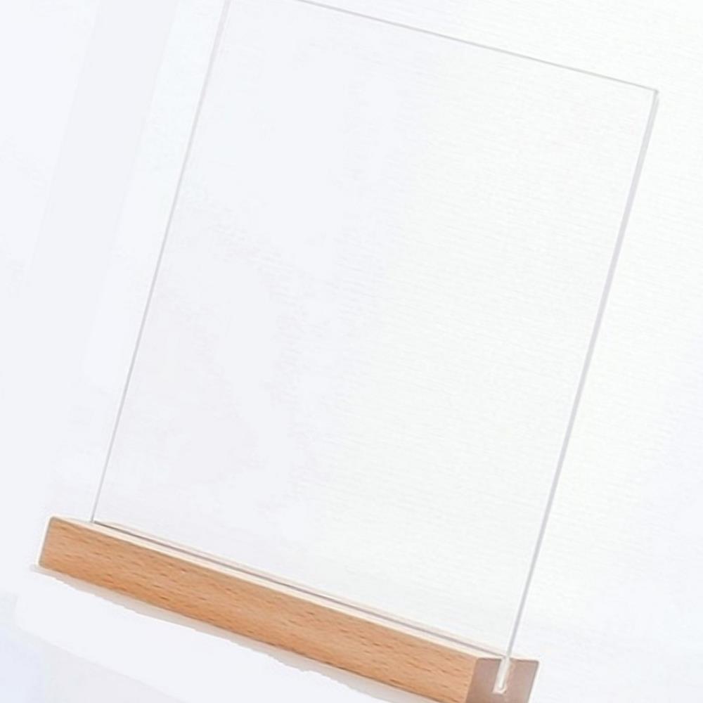 Oce 포스터 원목 스탠드 테이블 메뉴판 꽂이 A5 세로 전시물 액자 아크릴 메뉴판 거치대 테이블 텐트