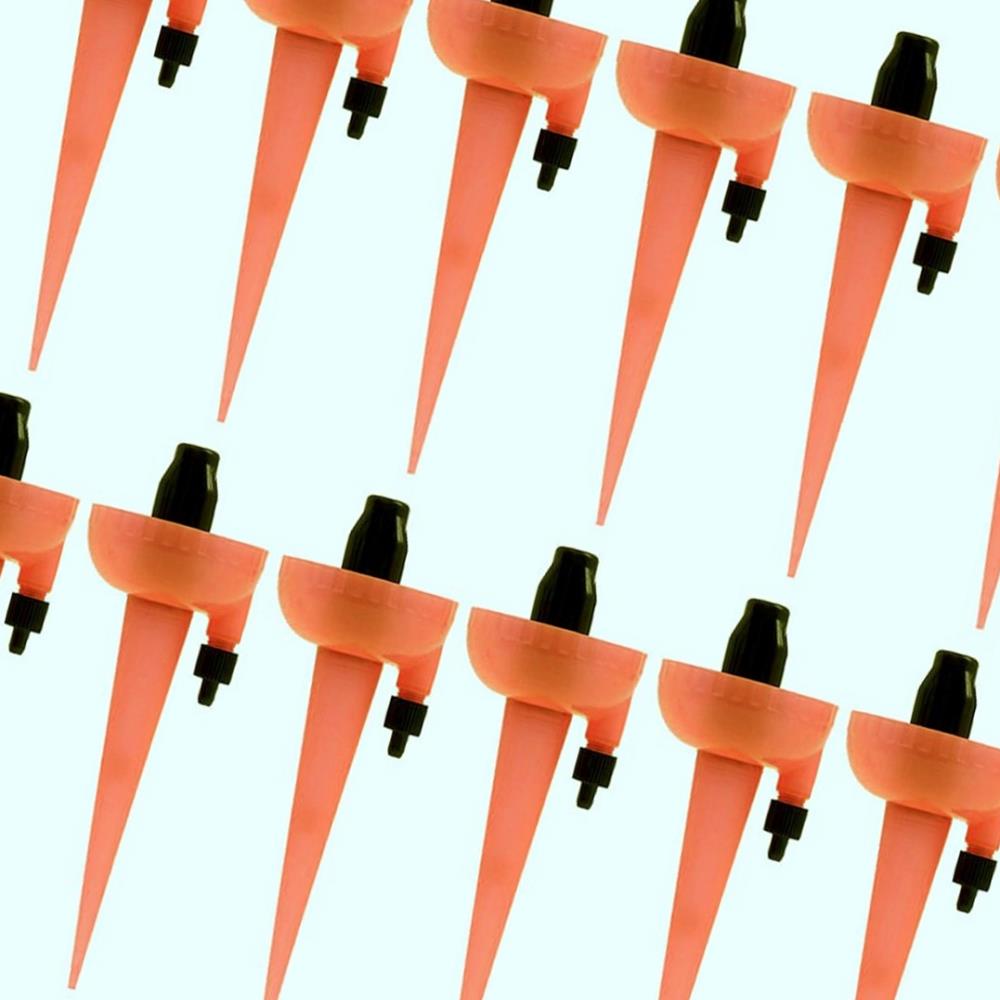 Oce 타이밍 화분 자동급수기 12p세트(오렌지) 예쁜 플랜테리어  자동 물뿌리개  거실 가드닝
