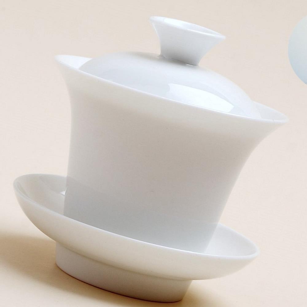 Oce 도자기 뚜껑 찻잔 백자 개완 120ml 순백 다도구 코리아 도자기 컵 한국 명절 선물