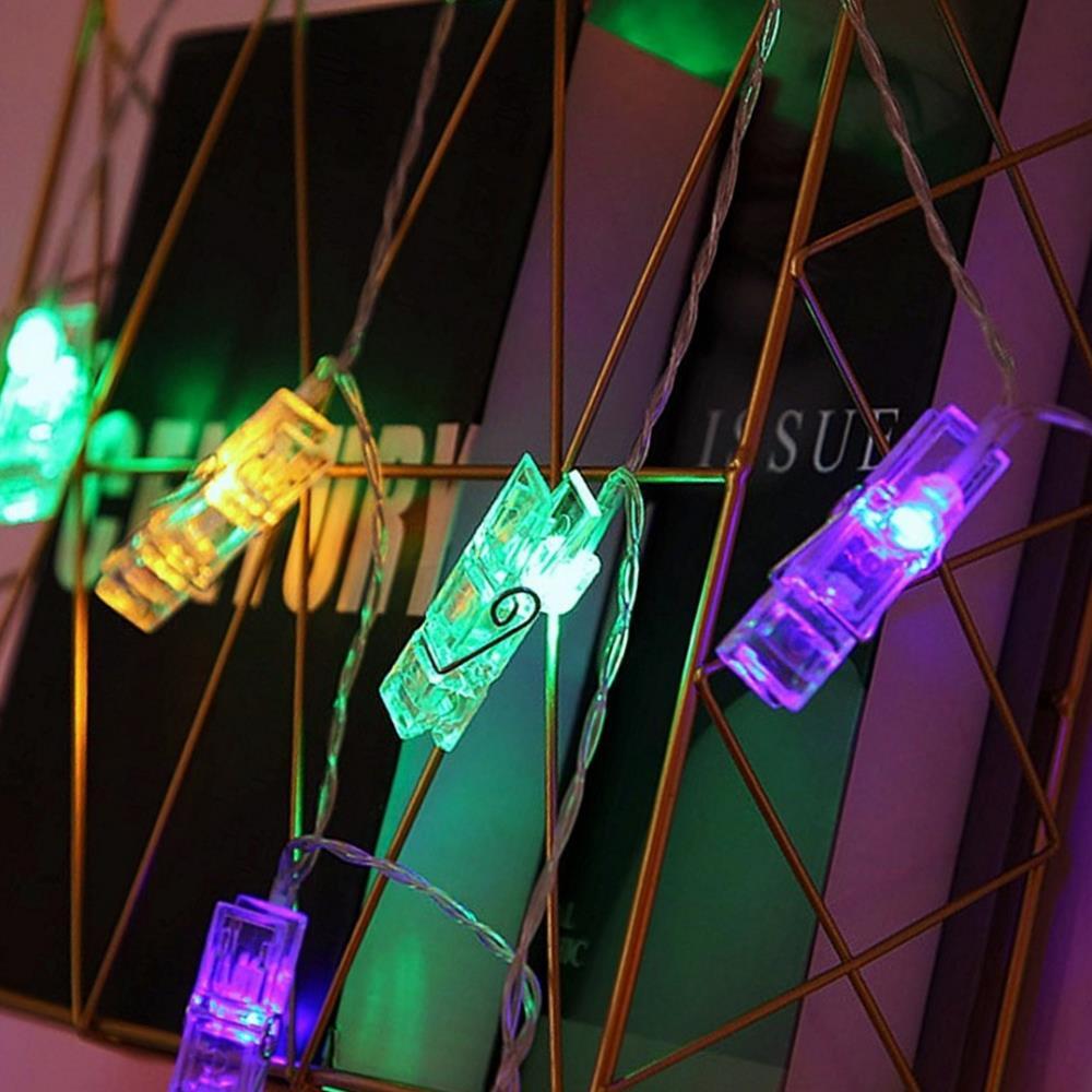 Oce 포토 클립 가랜드 사진 줄 점멸 전구 LED 집게 컬러 3m 프레임가렌드 유치원꾸미기 어린이집장식