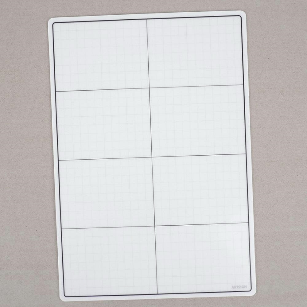 Oce 냉장고 메모 보드판 A4 8칸 유리창 칠판 재사용 낙서장 마카 보드 알림판