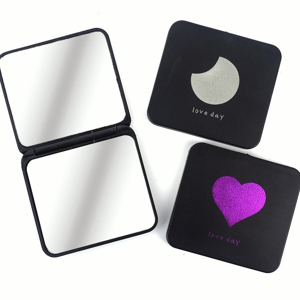 Oce 휴대용 사각 거울 스텐드 글래스 화장경 에티켓 미러