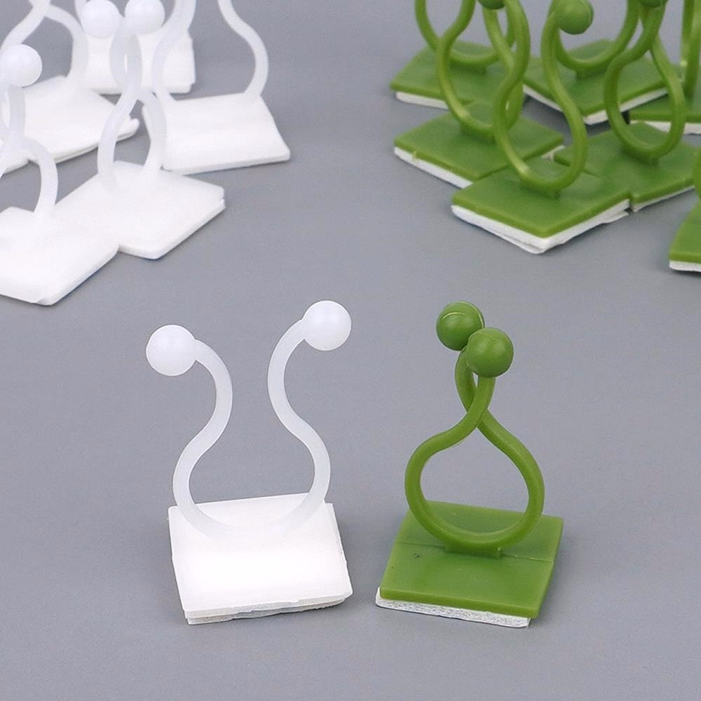 Oce 부착식 전선 정리 고리 후크 10p 인터넷 랜 선 집게 전기 코드 줄 고정 고리 걸이 밴드