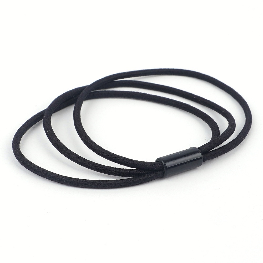 Oce 블랙 3줄 짱짱한 머리 고무줄 1P 헤어 액세서리 해어끈 헤어끈
