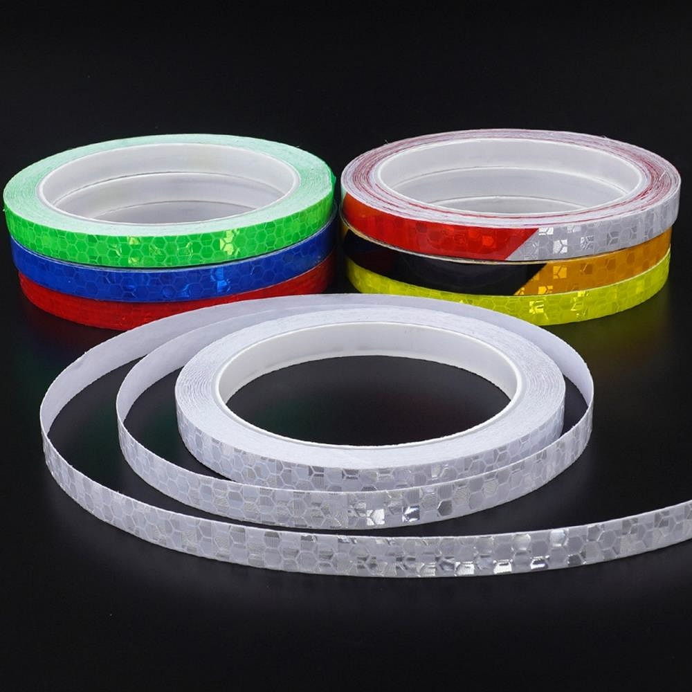 Oce 반사 야광 안전 테이프 1cmx8M 안전 표시 용품 주의 표지 스티커 방수 코팅 테잎