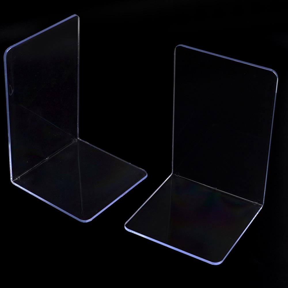 Oce 투명 L형 책 고정대 2P 북 홀더 책장 파티션 플라스틱 북엔드