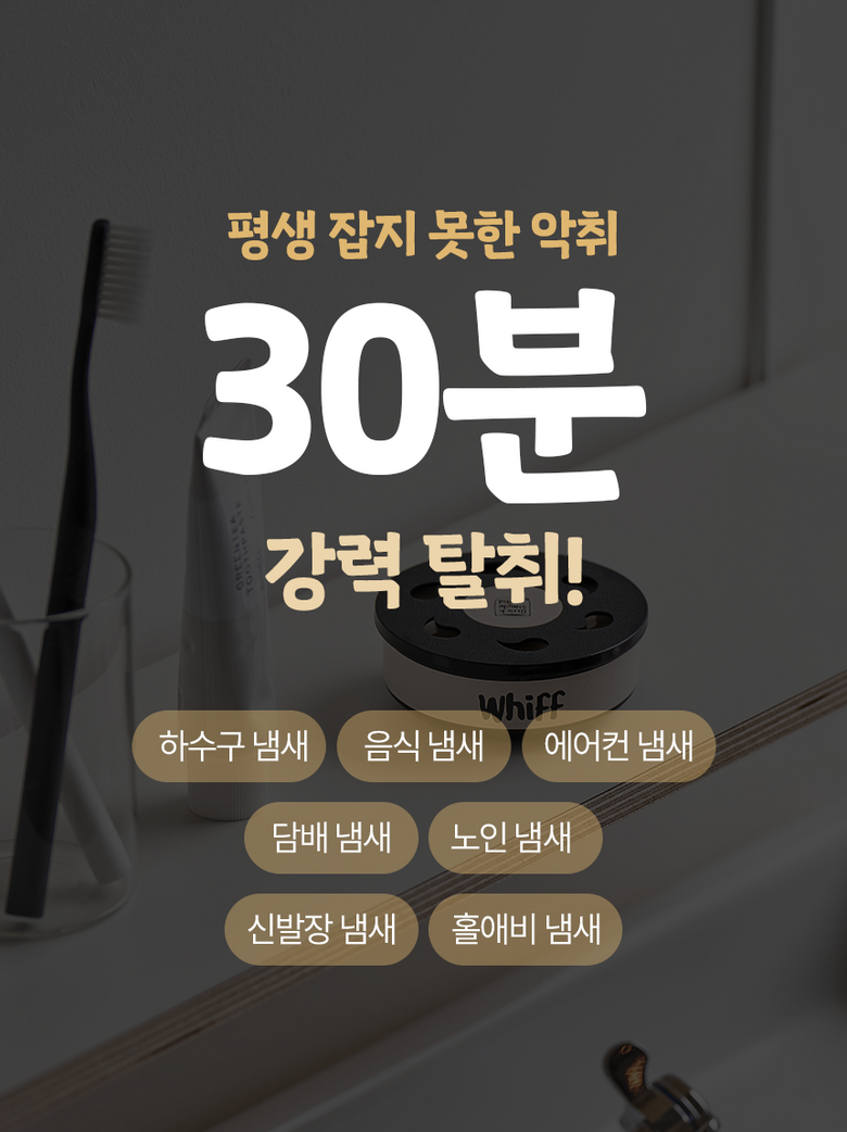 평생 잡지 못한 악취 30분 강력 탈취