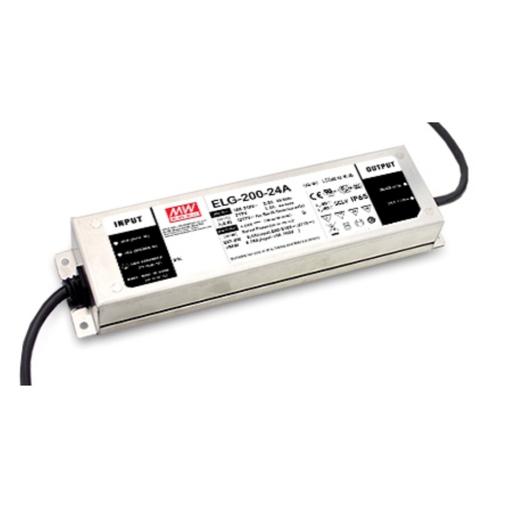 민웰 LED 컨버터 스마트 스케줄 디밍 타이머 PFC 방수 24V 8.4A 200W D2타입 (ELG-200-24D2-3Y)