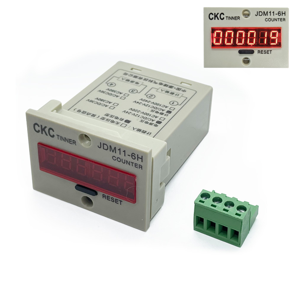 JDM11-6H 디지털 전자카운터 매립형 1-999999 12V 24V (HCM7609)