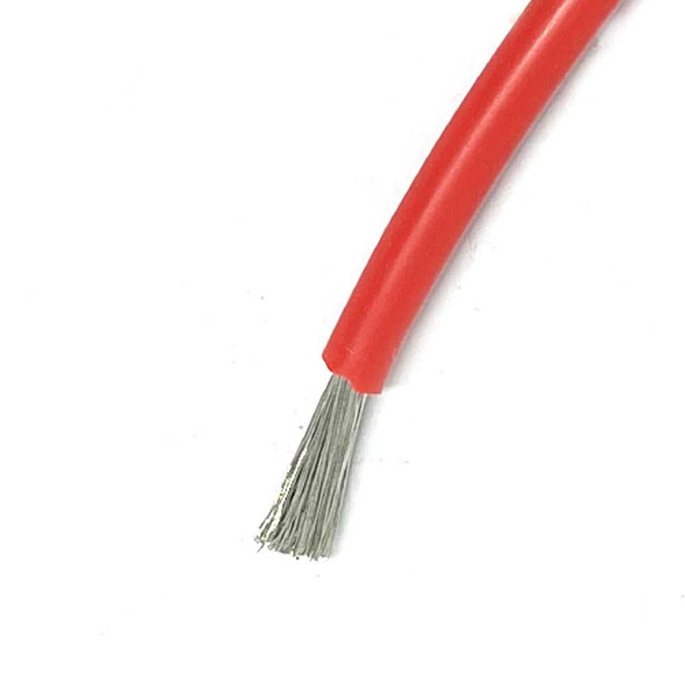 실리콘 연선 14AWG 1C 전기 기기 전선 케이블 빨간색 1m단위 (HDE32)