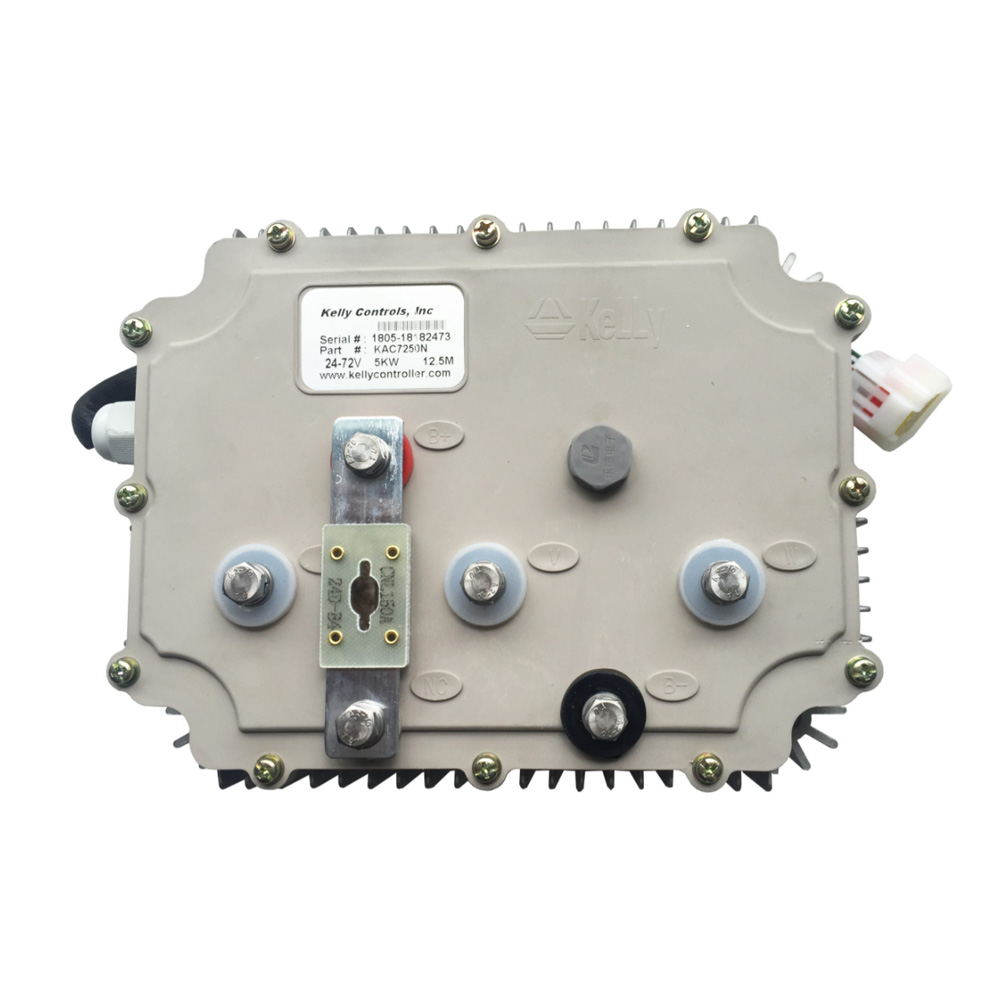 Kelly 고전력 SVPWM AC 인덕션 모터 컨트롤러 회생제동 48V-72V 140A (KAC7250N)