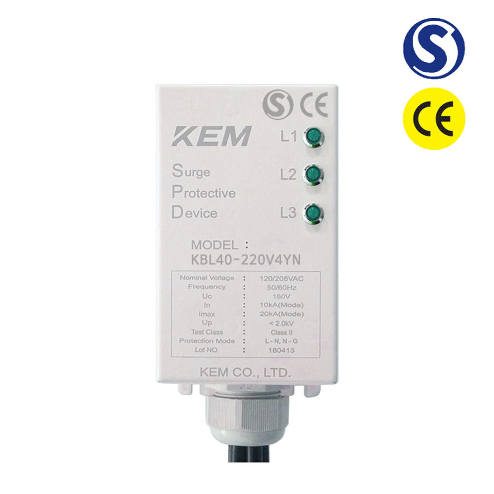 KEM SPD BOX 단상접지형 써지보호장치 40-80kA 220V AC (KBL80-220V4YN)