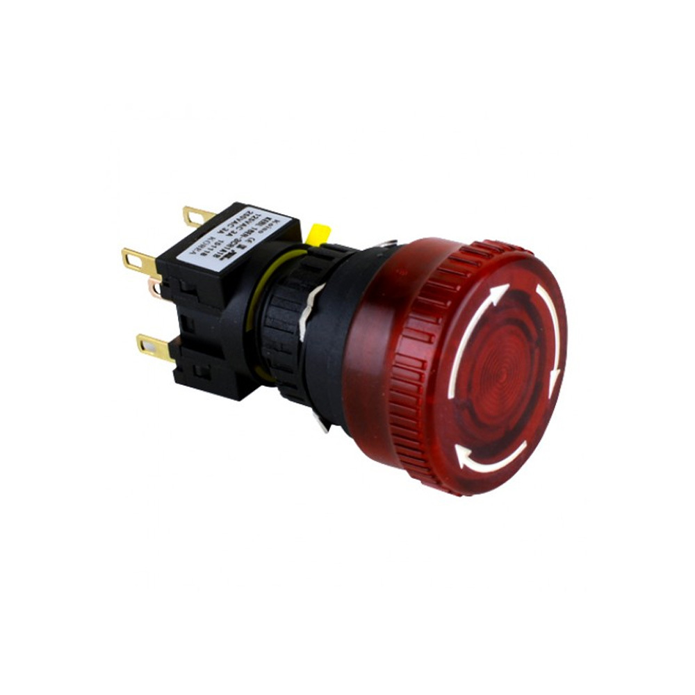 건흥전기 2A 푸쉬락 LED 램프 비상 스위치 방향표시 12V DC 16mm (KEBL16ER-L12V2A)
