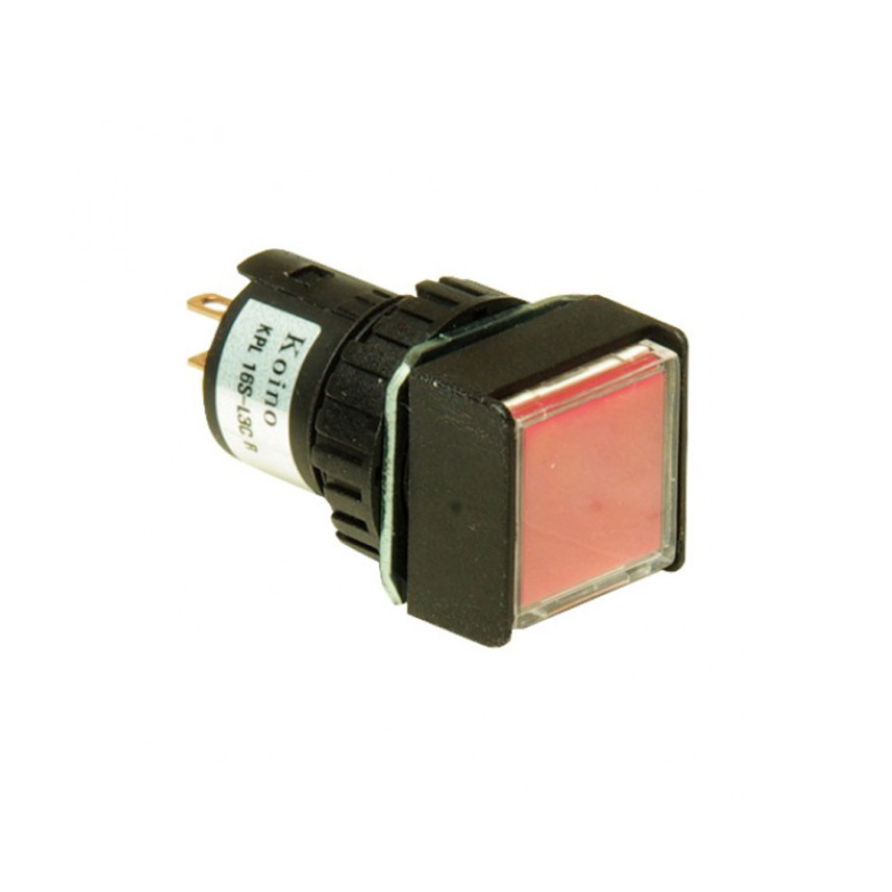 건흥전기 6V DC 필라멘트 램프 제어용 스위치 정사각형 16mm (KPL16S-1C)