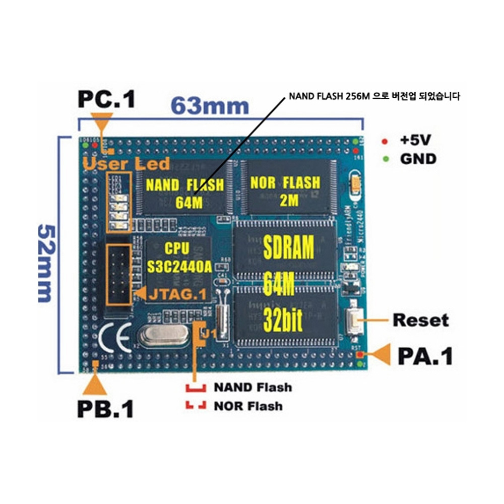 [ARM개발보드]S3C2440 Core Board V2 (M1000007018)