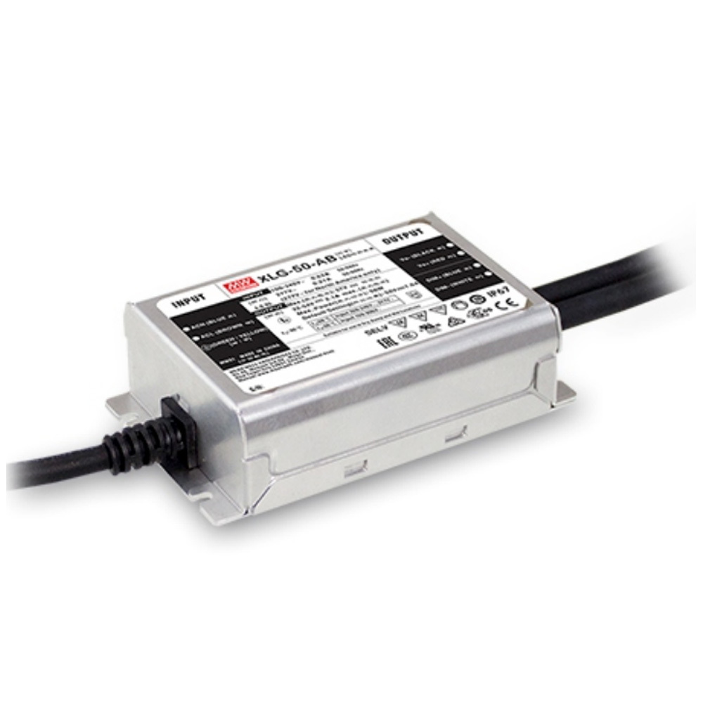 민웰 AC-DC LED 드라이버 정전류 CC 0-10V 디밍 PFC 방수 22-54V 2.1A 50W AB타입 (XLG-50-AB)