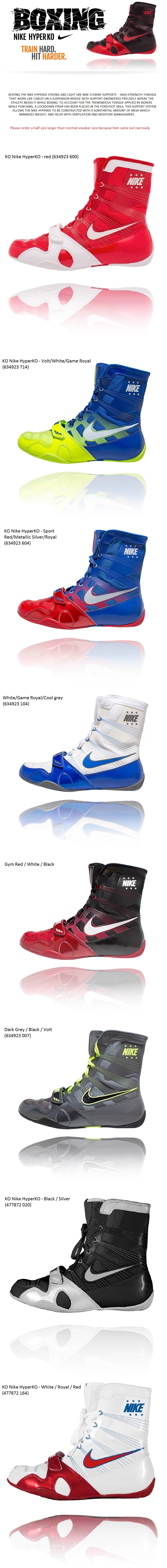 Para Hombres Zapatos de boxeo KO Nike hyperko Sports | eBay