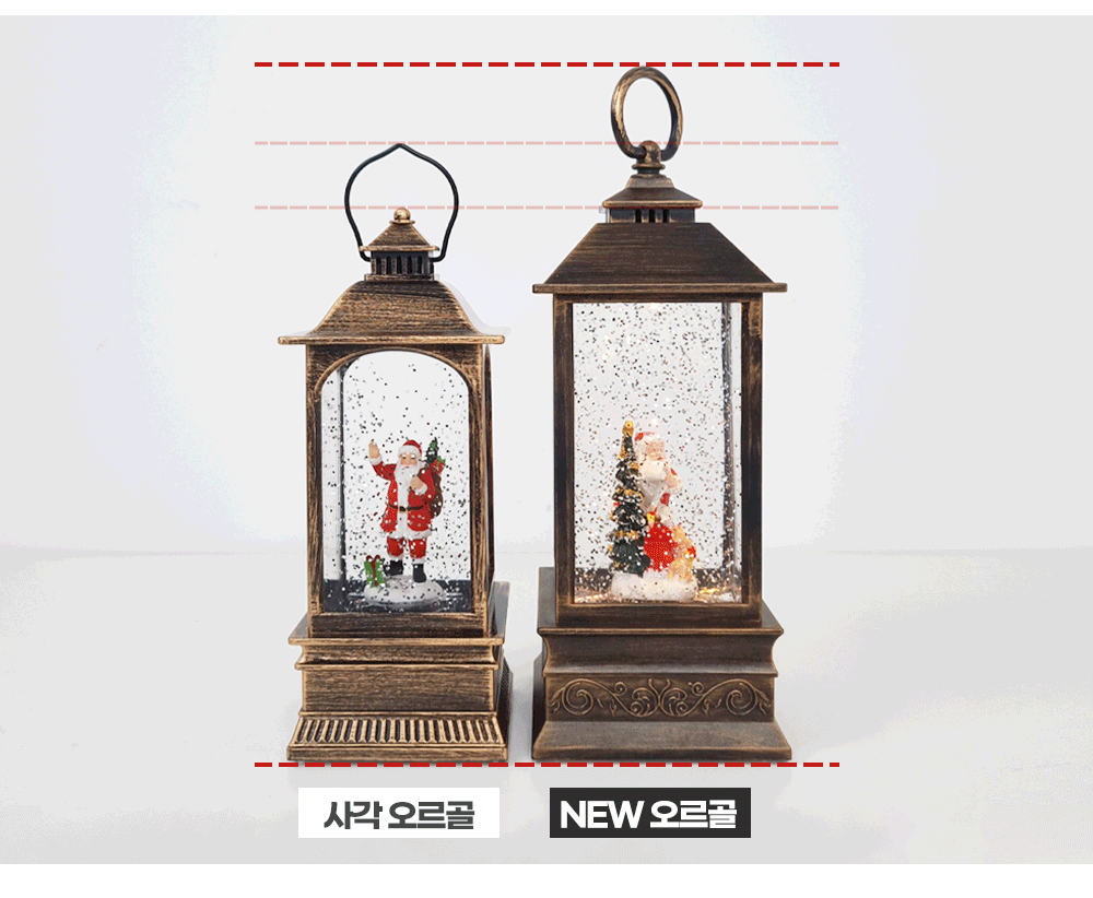 LED 크리스마스오르골 크리스마스무드등 스노우볼 워터볼 3type 상세 이미지 11